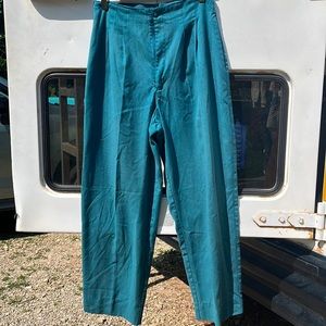 Turquoise Straight-leg Pant